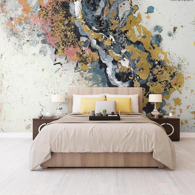 Ink Blot Watercolor Paint Wallpaper Mural