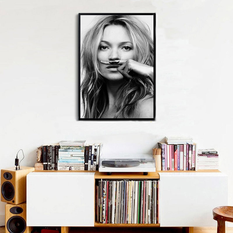 Stylish Fashion Designer Wall Art Poster Prints Black And White Poster  Pictures