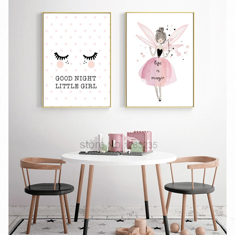 Mean Girls Party Poster Nordic Pink Girls Bachelorette Hen Party Canvas  Painting Modern Wall Pictures for Living Room Home Decor