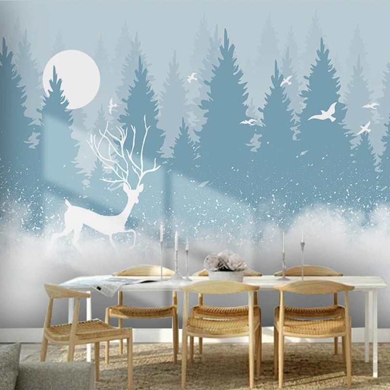 Wallpaper Fantasy Forest Elk Background Wall Hotel Exhibition Painting Oil  Painting Mural-250 * 175Cm : : DIY & Tools