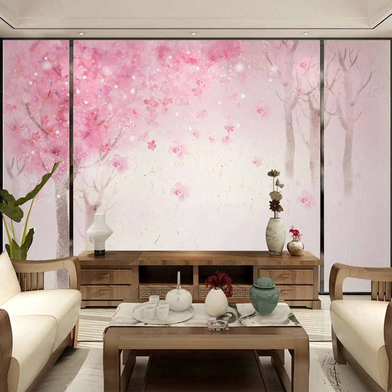 pink trees wallpaper