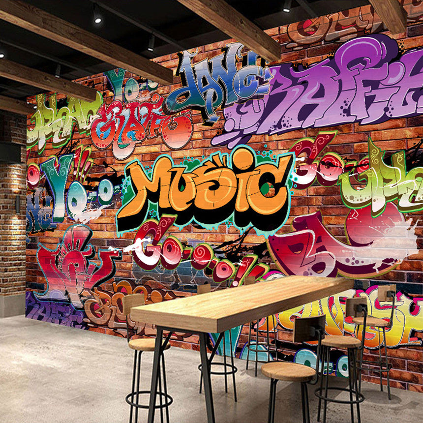 Large Graffiti Wall Art, Colorful Canvas Art Print, Pop Art Canvas