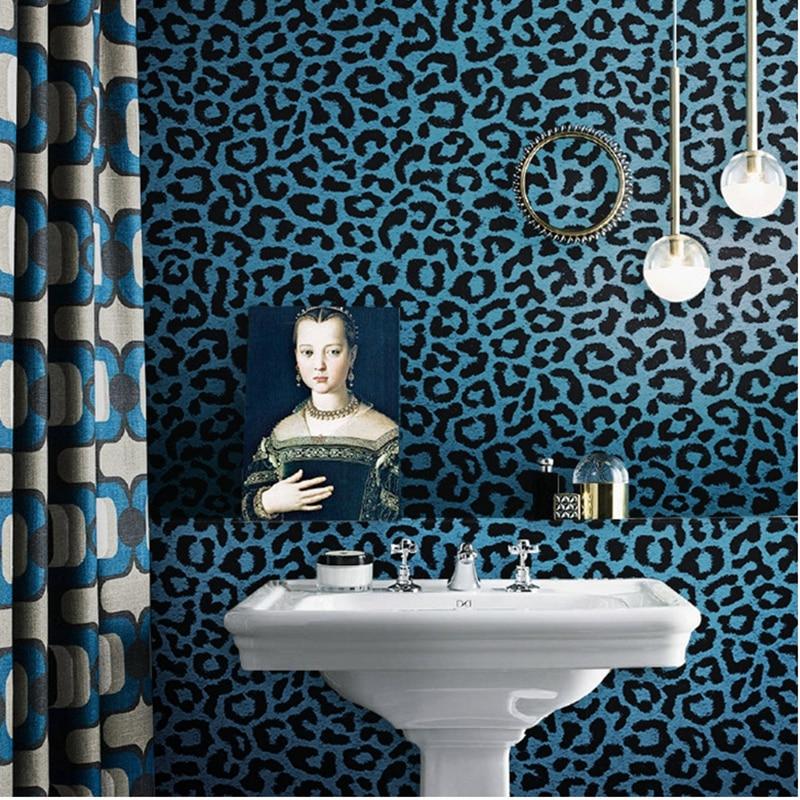 Black Leopard Print Fabric, Wallpaper and Home Decor