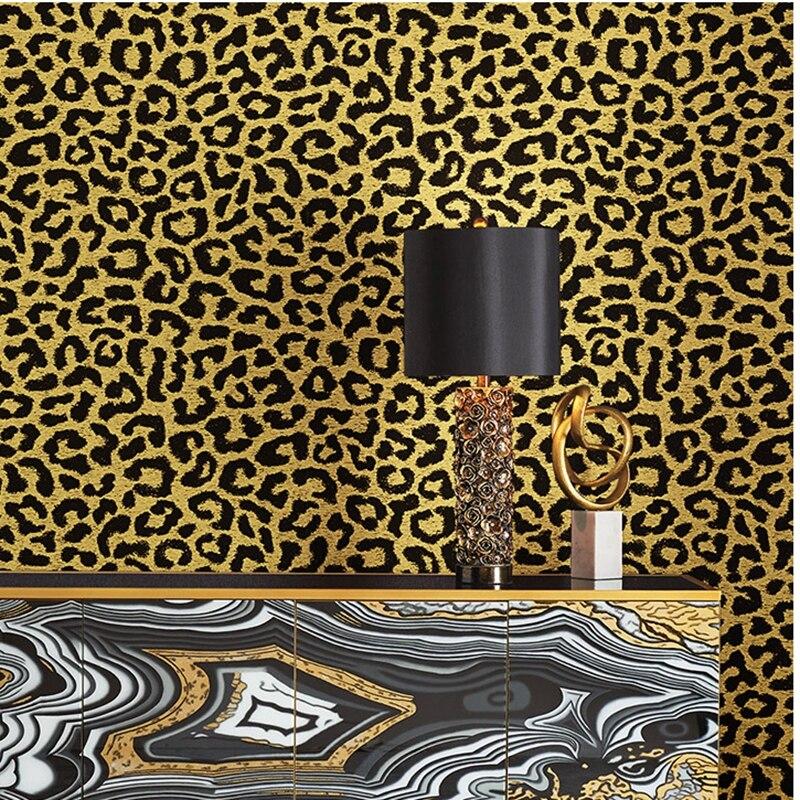 Black Leopard Print Fabric, Wallpaper and Home Decor