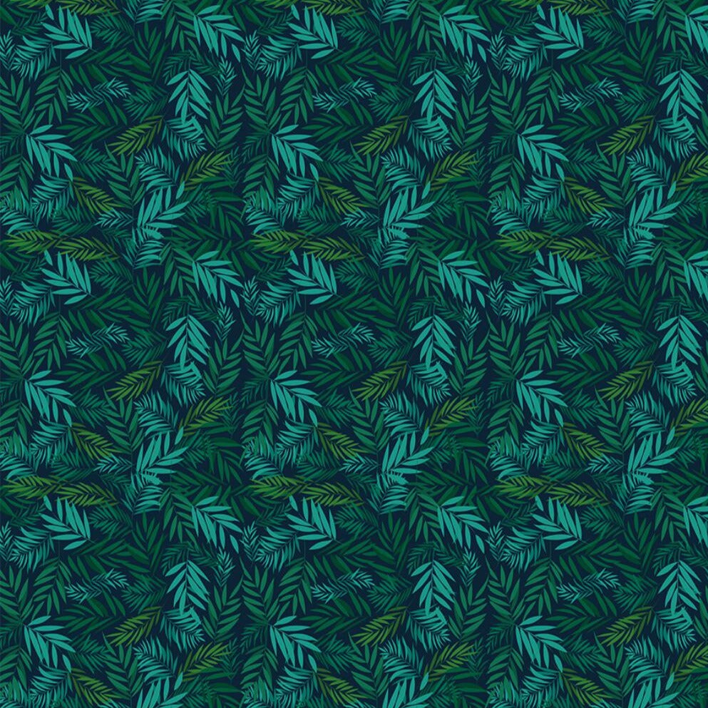 Midnight Green Fabric, Wallpaper and Home Decor