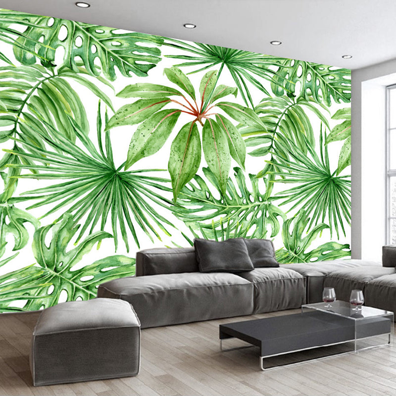 green leaf wallpaper design