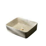 Minimalism Chinese Ceramic Countertop Square Basin Lavabo Porcelain Bathroom Sink