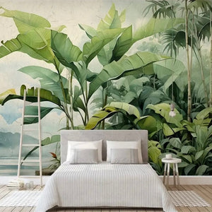 custom-mural-wallpaper-tropical-scenery-banana-leaves