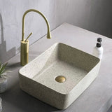 Minimalism Chinese Ceramic Countertop Square Basin Lavabo Porcelain Bathroom Sink