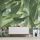 custom-wallpaper-mural-nordic-abstract-bamboo-leaves