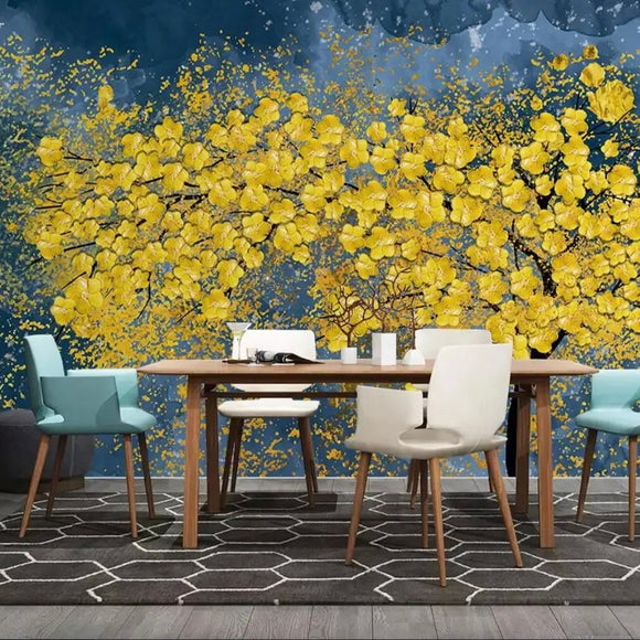 custom-wallpaper-mural-yellow-fortune-trees