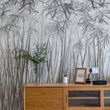 custom-wallpaper-mural-chinese-style-ink-bamboo-and-leaves