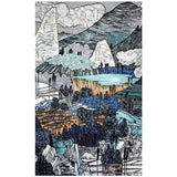 Custom Luxury Glass Mosaic Mural Mountain Village