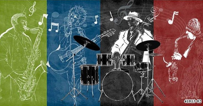 rock band instruments wallpaper