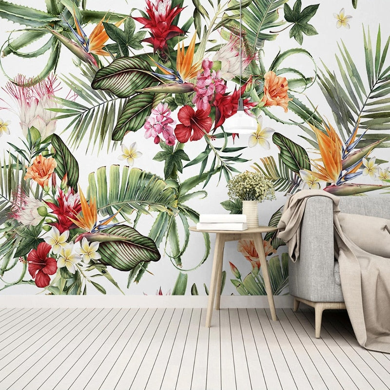 Custom Wallpaper Mural Modern Tropical Rainforest Plant | BVM Home