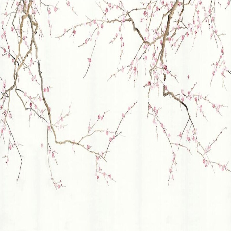 Custom Mural Wallpaper Chinese Style Plum Blossom Branch | BVM Home