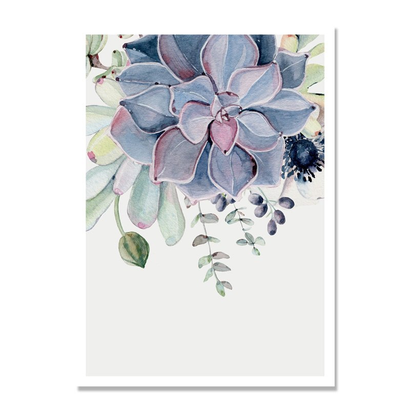 Succulent Plants Leaf Art Posters BVM | Poster Home Nordic Wall Flower