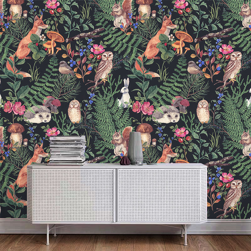 Floral Animal Fabric, Wallpaper and Home Decor